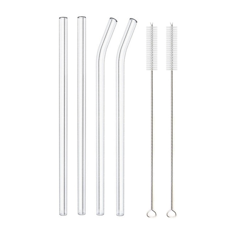 Glass Straws, Pearl Milk Tea Coarse Drinking Straws, Non-disposable Transparent Water Cups, Long Straws 1617946823278