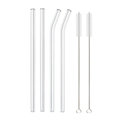 Glass Straws, Pearl Milk Tea Coarse Drinking Straws, Non-disposable Transparent Water Cups, Long Straws 1617946823278