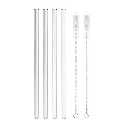 Glass Straws, Pearl Milk Tea Coarse Drinking Straws, Non-disposable Transparent Water Cups, Long Straws 1617946823279