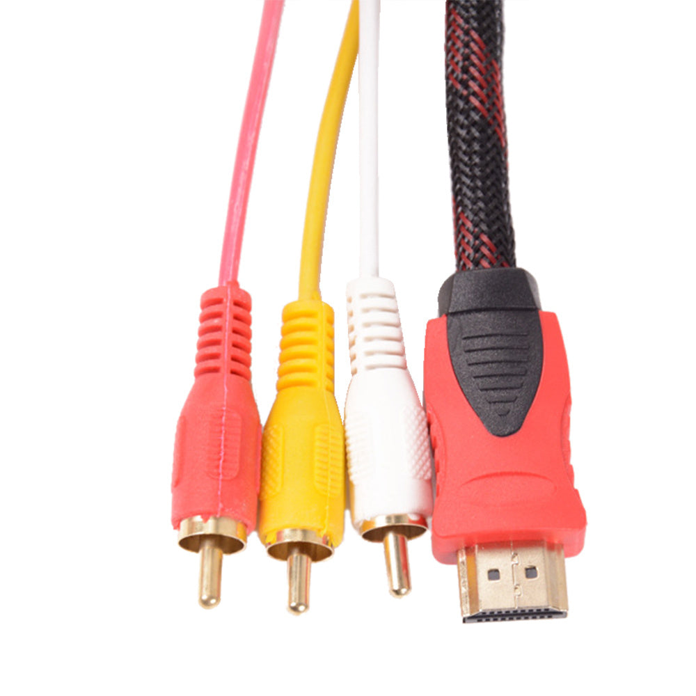 HDMI To Red Yellow And White Adapter Cable Hdmi To 3Rca Component Cable 1.5 Meters 1617955680558