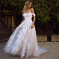 Lace Wedding Dresses Off The Shoulder Appliques A-Line Bride Dress Princess Wedding Gown Bridal Dress 1618038790705 62e6199b 
