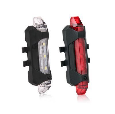 Bike Bicycle Light USB LED Rechargeable Safety Set Mountain Cycle Front Back Headlight Lamp Flashlight Bike Accessories 16180