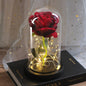 Mothers Day Wedding Favors Bridesmaid Gift Immortal Simulation Rose Glass Cover Luminous Led Ornament 1618121557411