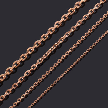 Supply European And American Simple Stainless Steel Angle Chain, Keel With Chain, Stainless Steel Rose Gold Necklace, Pendant