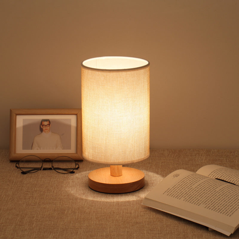 Simple and modern Nordic bedroom bedside lamp wooden dimmable LED warm light creative wooden table lamp 1618208986193