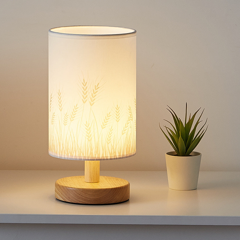 Simple and modern Nordic bedroom bedside lamp wooden dimmable LED warm light creative wooden table lamp 1618208986198