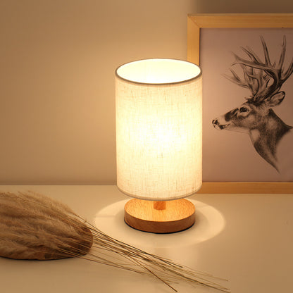 Simple and modern Nordic bedroom bedside lamp wooden dimmable LED warm light creative wooden table lamp 1618208986202