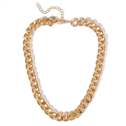Short Item With Thick Chain Net Red Metal Necklace Simple Atmosphere Trend Choker Clavicle Chain 1618213957800