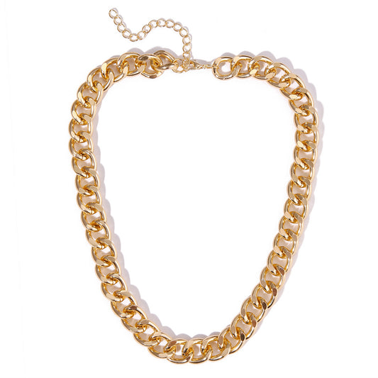 Short Item With Thick Chain Net Red Metal Necklace Simple Atmosphere Trend Choker Clavicle Chain 1618213957800