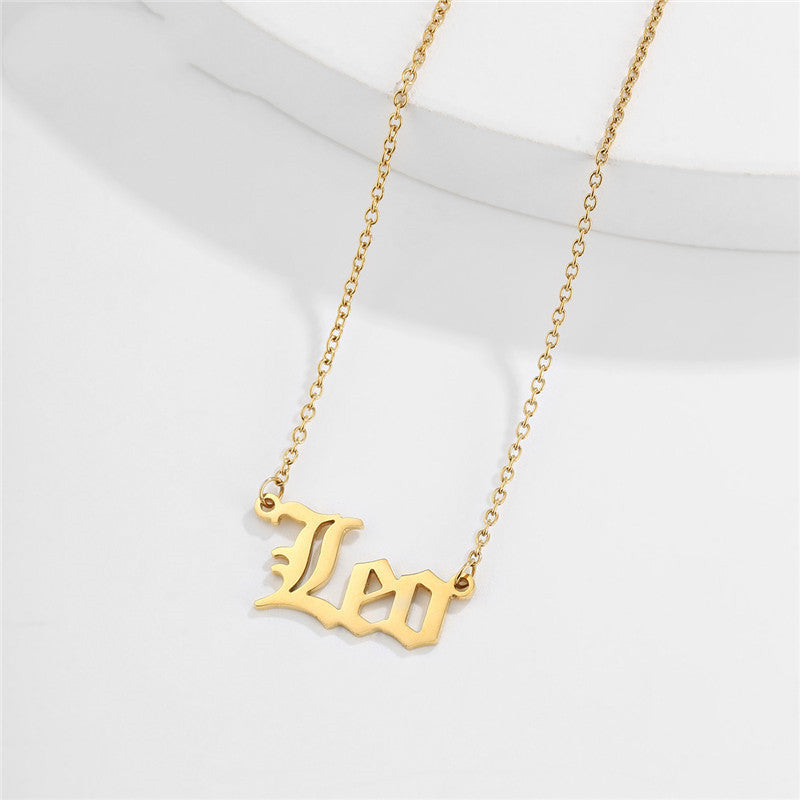 Letter Pendant Constellation Necklace 1618215483639
