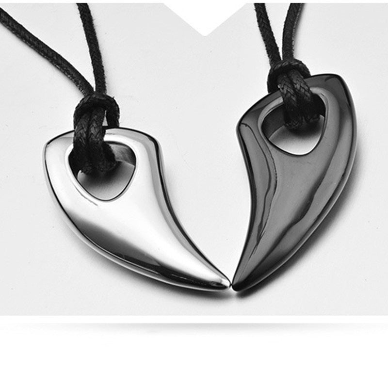 Ethnic Style Titanium Steel Spike Pendant Men's Silver Black Horn Pendant 1618224366723
