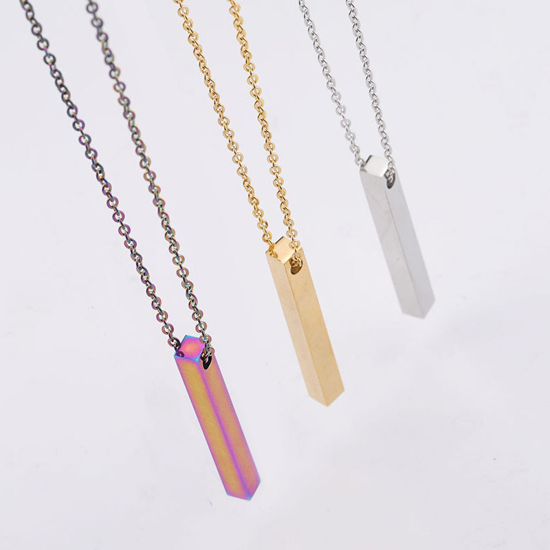 Fashion Simple Pendant Necklace for Men Women Stainless Steel Geometric Interlocking Chain Choker Male Jewelry Accessories Gi