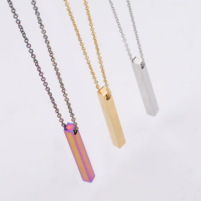 Fashion Simple Pendant Necklace for Men Women Stainless Steel Geometric Interlocking Chain Choker Male Jewelry Accessories Gi
