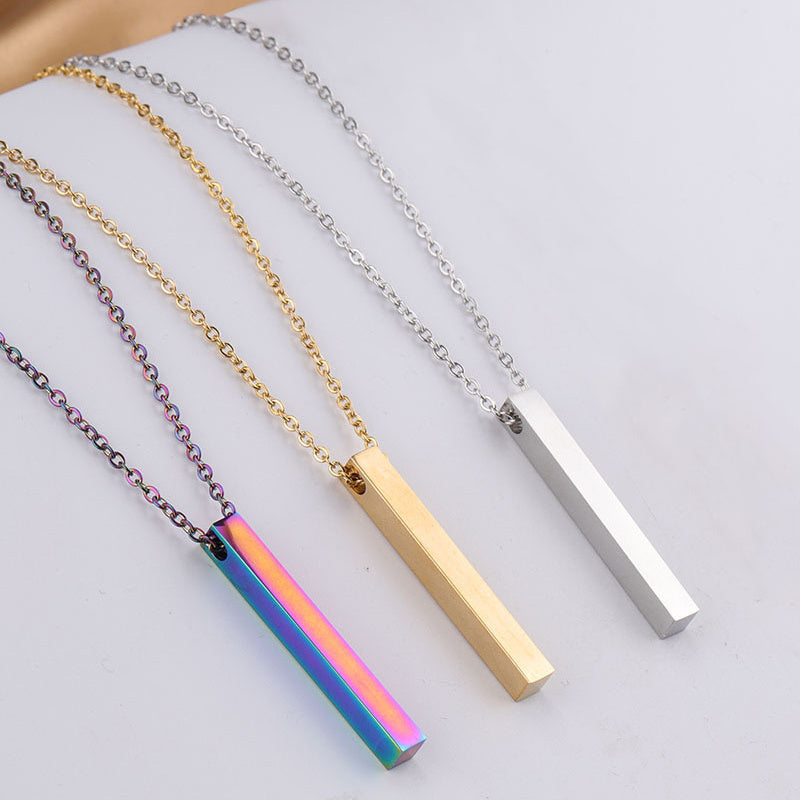 Fashion Simple Pendant Necklace for Men Women Stainless Steel Geometric Interlocking Chain Choker Male Jewelry Accessories Gi