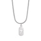 Lucky Number 7 Pendant Necklaces for Women Stainless Steel Gold Square Geometric Birthday Gift 1618289331236