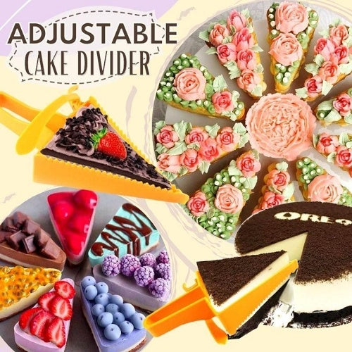 Adjustable Cake Divider Slicer Triangle Baking Pastry Divider Plastic Baking Cutter Reusable Cakes Knife 1618293410484