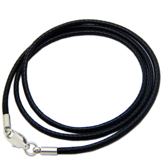 Necklace Rope Crystal Pendant Rope Leather Rope Gold Jewelry Lanyard Jade Pendant Men And Women Red Steel Buckle Wax Rope Who