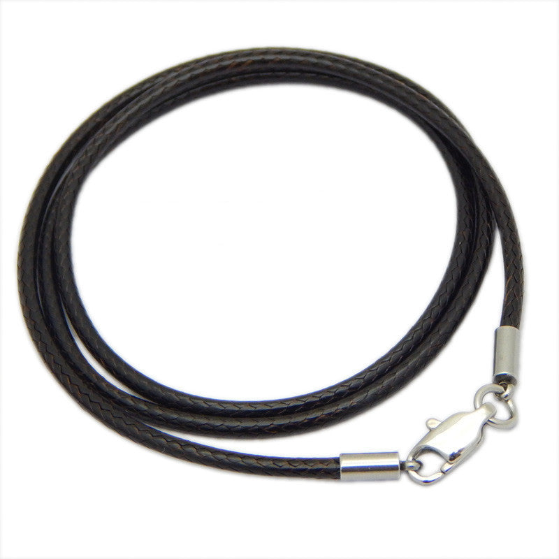 Necklace Rope Crystal Pendant Rope Leather Rope Gold Jewelry Lanyard Jade Pendant Men And Women Red Steel Buckle Wax Rope Who