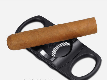 Cigar cutter Serrated double-edged cigar cutter Portable cigar cutter Cigar cutter blade design cigar cutter 1618387956714