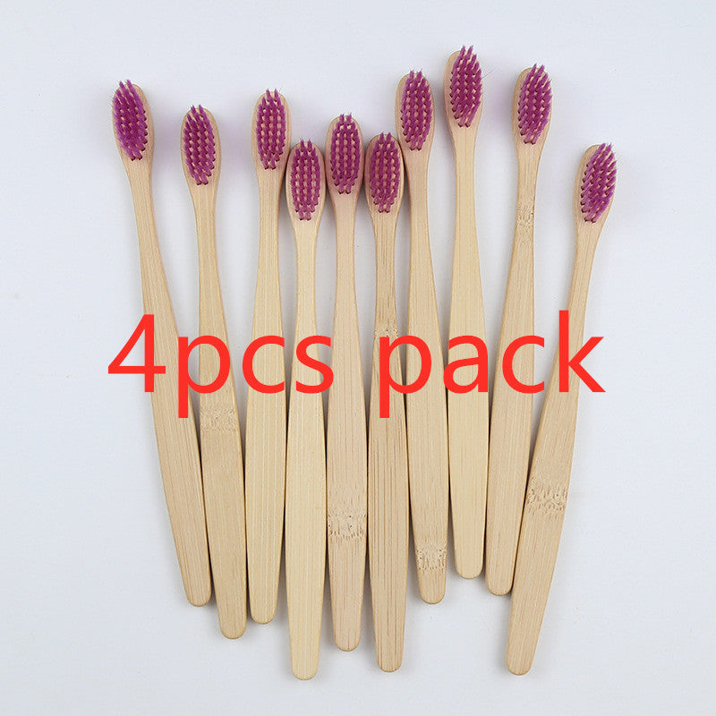 Bamboo toothbrush rainbow bamboo toothbrush colorful bamboo toothbrush environmental protection bamboo handle toothbrush 1618