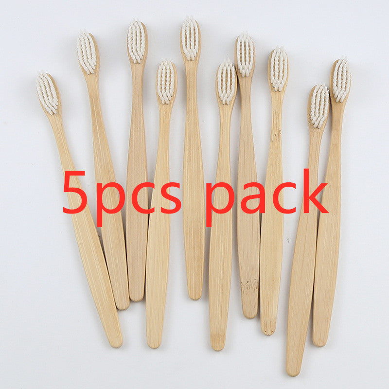 Bamboo toothbrush rainbow bamboo toothbrush colorful bamboo toothbrush environmental protection bamboo handle toothbrush 1618