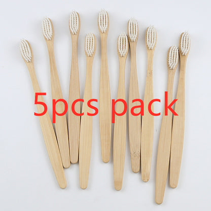 Bamboo toothbrush rainbow bamboo toothbrush colorful bamboo toothbrush environmental protection bamboo handle toothbrush 1618
