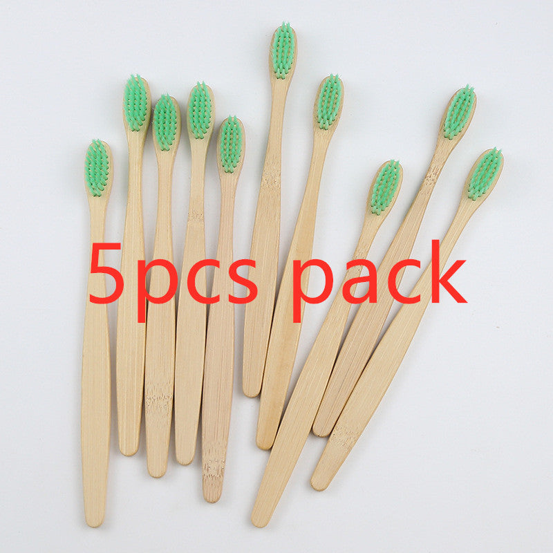 Bamboo toothbrush rainbow bamboo toothbrush colorful bamboo toothbrush environmental protection bamboo handle toothbrush 1618