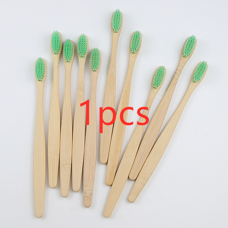 Bamboo toothbrush rainbow bamboo toothbrush colorful bamboo toothbrush environmental protection bamboo handle toothbrush 1618