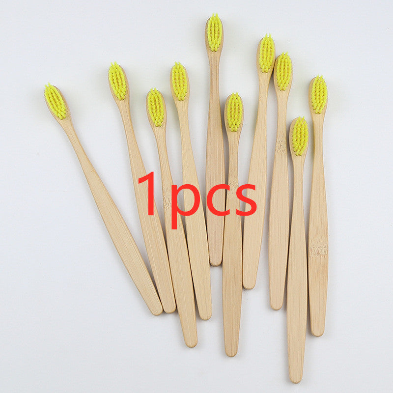 Bamboo toothbrush rainbow bamboo toothbrush colorful bamboo toothbrush environmental protection bamboo handle toothbrush 1618