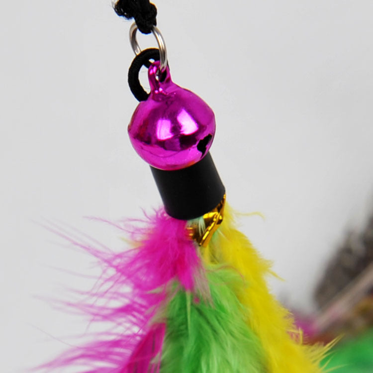 Pearl Bird Funny Cat Stick Feather Pet Toy Bell Funny Cat Stick 1618405248352