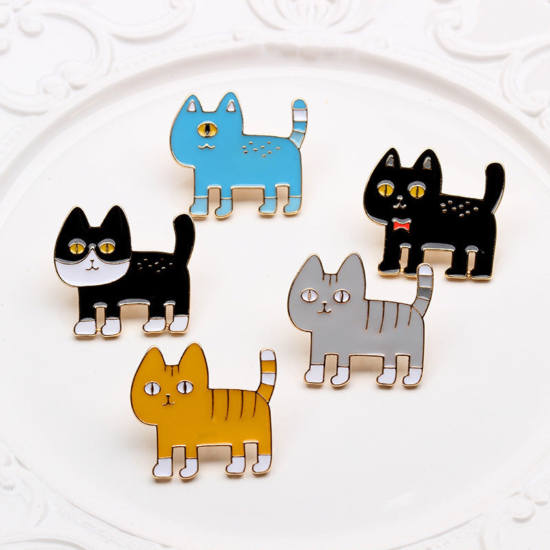 Bag Accessories Cartoon Dripping Oil Cute Alien Cat Brooch Japanese Badge Pin Badge Custom Wholesale 1618446419624