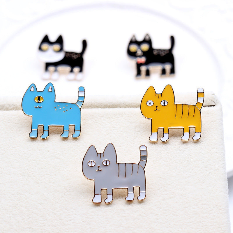 Bag Accessories Cartoon Dripping Oil Cute Alien Cat Brooch Japanese Badge Pin Badge Custom Wholesale 1618446419644