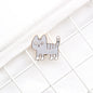 Bag Accessories Cartoon Dripping Oil Cute Alien Cat Brooch Japanese Badge Pin Badge Custom Wholesale 1618446420086