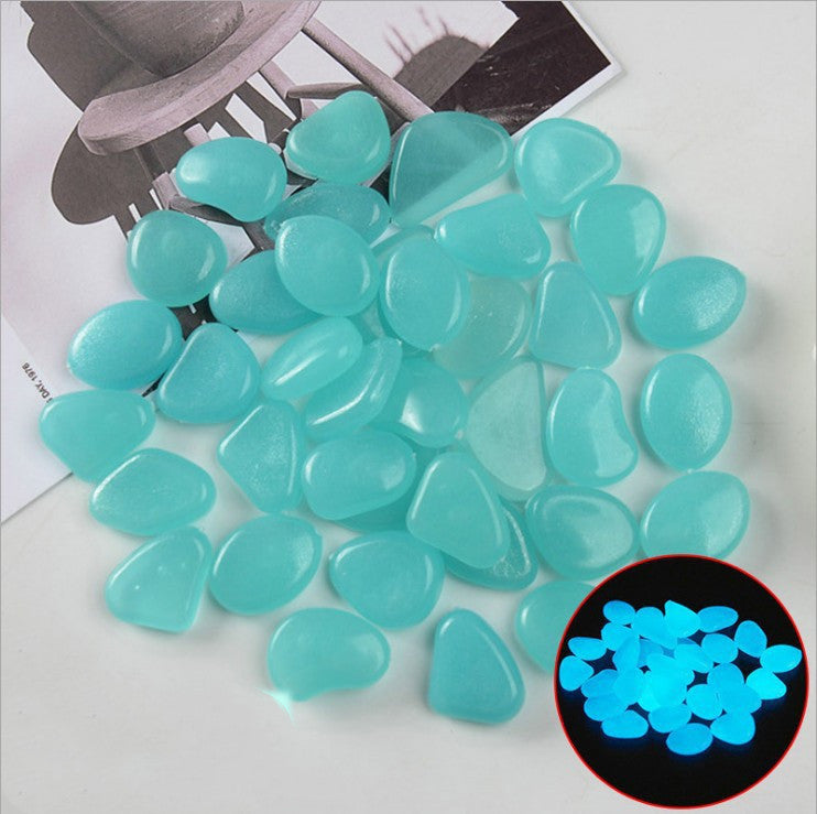 Luminous Stones Fluorescent Aquarium Pebbles Fish Tank Garden Luminous Stones 1618458975374