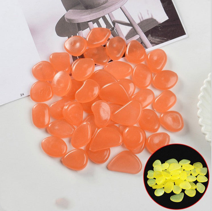 Luminous Stones Fluorescent Aquarium Pebbles Fish Tank Garden Luminous Stones 1618458975381