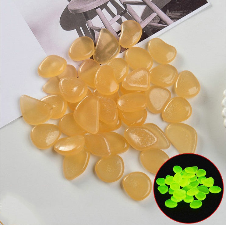 Luminous Stones Fluorescent Aquarium Pebbles Fish Tank Garden Luminous Stones 1618458975671