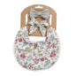European And American Cotton Cute Floral Baby Anti-Spitting Milk Saliva Towel Newborn Printing Bib  Headband Set 161845946608