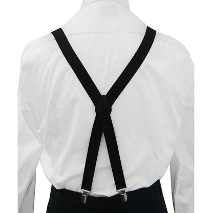Wide Strap Suspenders Black 50mm Wide And High Elastic Elastic High Quality Suspenders