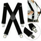 Wide Strap Suspenders Black 50mm Wide And High Elastic Elastic High Quality Suspenders