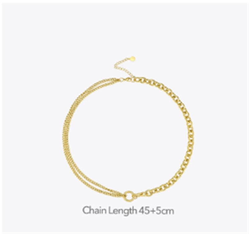 Titanium Steel European And American Double Thick Chain Necklace 1618486248438