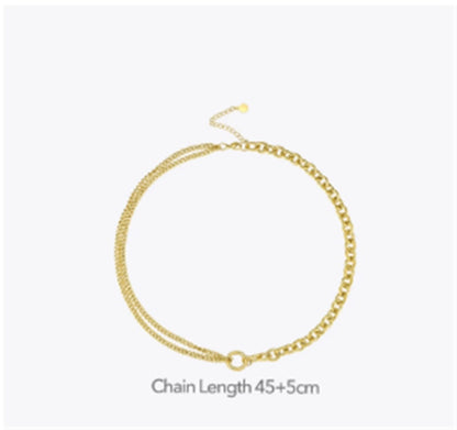 Titanium Steel European And American Double Thick Chain Necklace 1618486248438