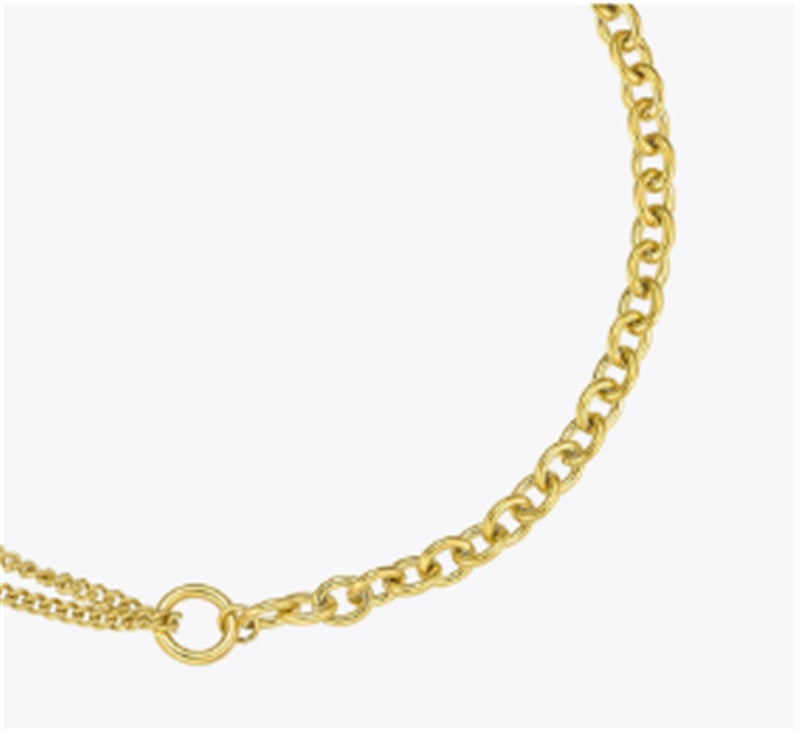 Titanium Steel European And American Double Thick Chain Necklace 1618486248440