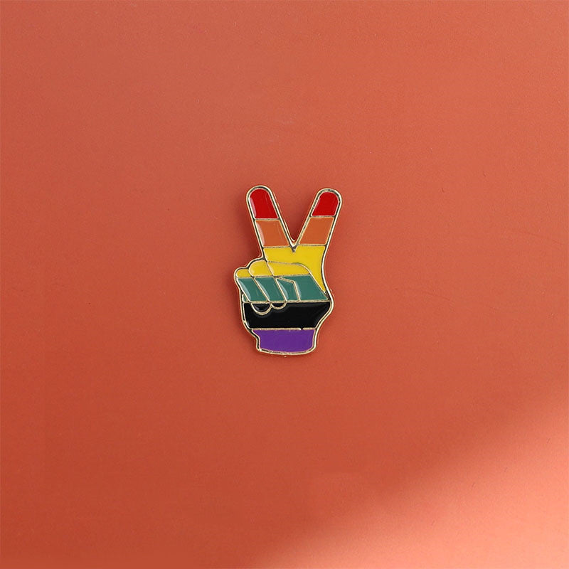 Bier Gesture Rainbow Brooch Cute Japanese Men and Women Metal Badge Pin 1618538413342 85456532 1218 4d9e 8293 13ec05f0f8f6
