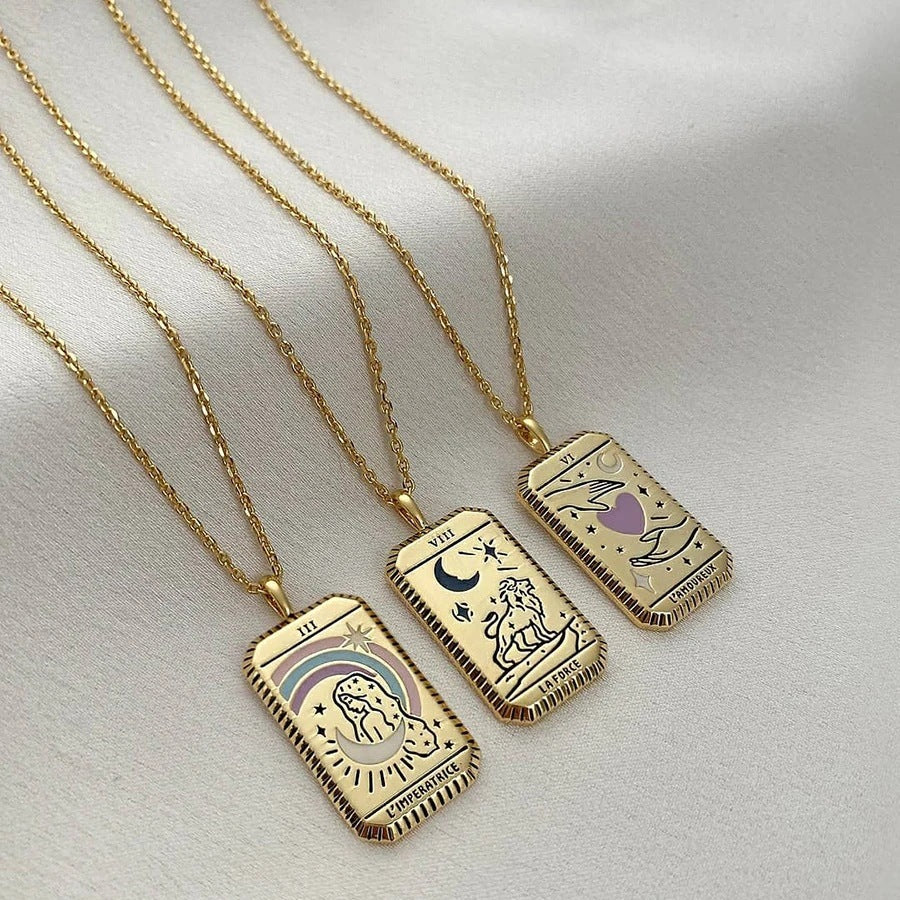 Tarot Power La Luna Gold Necklace 1618541815921