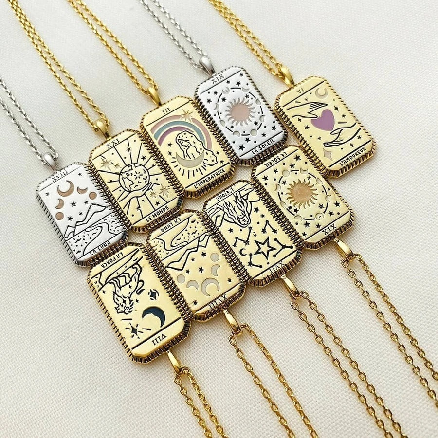 Tarot Power La Luna Gold Necklace 1618541815961