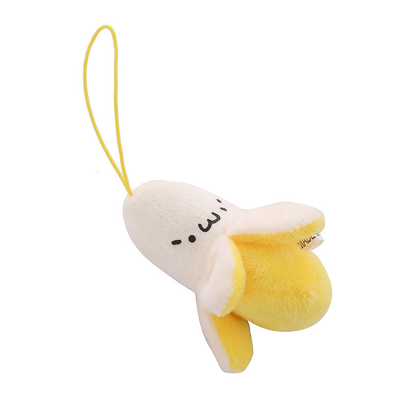 Plush Toy Peeled Banana Doll Mobile Phone Pendant Handmade Accessories Peeled Banana Expression Doll 1618552183304