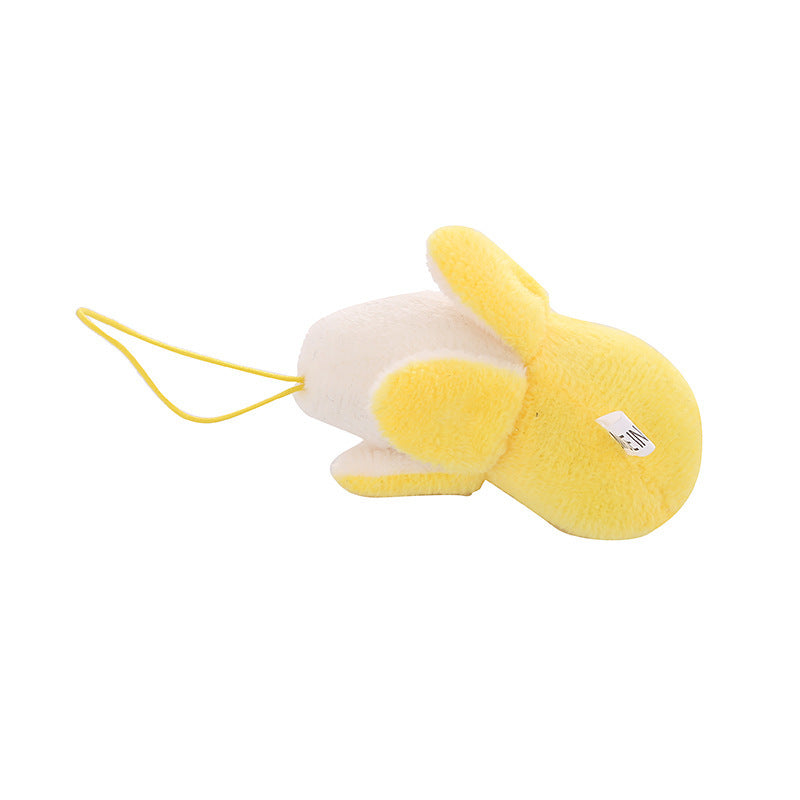 Plush Toy Peeled Banana Doll Mobile Phone Pendant Handmade Accessories Peeled Banana Expression Doll 1618552183308