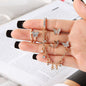 Mini Fashion Star Moon Butterfly Studs Earrings Set Small Cross Heart Punk Piercing For Women Ear Cuff Pendientes Jewelry 161