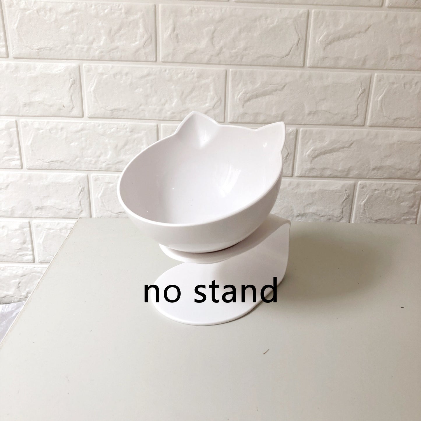 New Inclined Food Cat Ear Oblique Mouth Transparent Single Pet Bowl 1618559193896