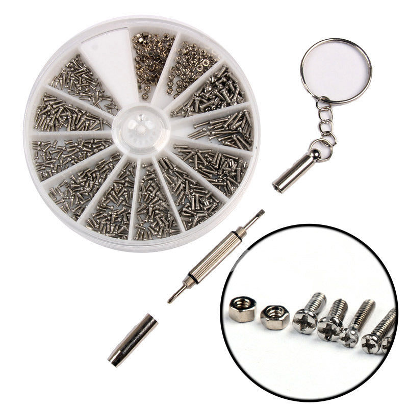 Stainless Steel Glasses Screw Nut Bolt Washer Watch Glasses Screw Kit 1618569473297